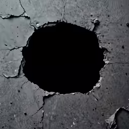 a hole in the ground with small holes in it