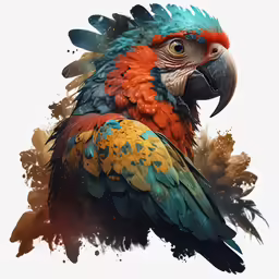a colorful bird on top of a tree branch