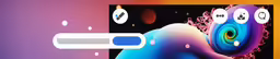 an apple television showing the home button
