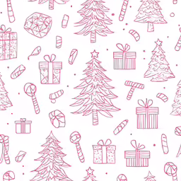 christmas presents, gifts and presents are shown in this pattern