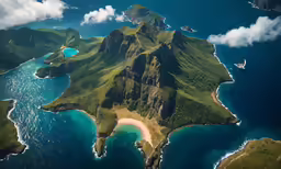 there are many islands and lakes in the sea