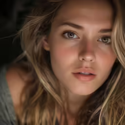 a beautiful young woman with long blond hair