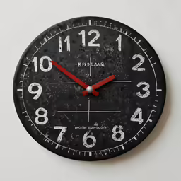 there is a small clock that has red hands