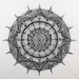 a drawing of the top part of an abstract sculpture