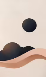 a black rock sitting in the middle of a beach