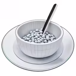 an open bowl with some balls in it