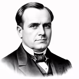 a black and white photo of a man in a suit