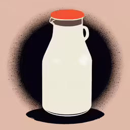 a white pitcher with a brown lid