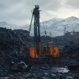 an image of a crane working on demolition