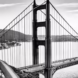 a bridge is in front of the water