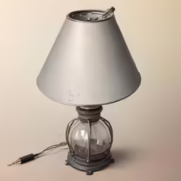 a lamp that has a cord attached to it