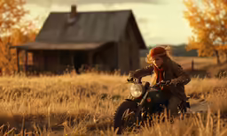 a woman riding on the back of a motorcycle
