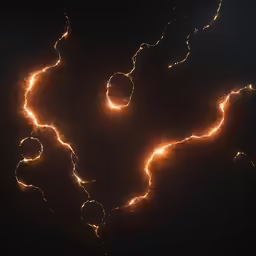 a night scene with many circles of light