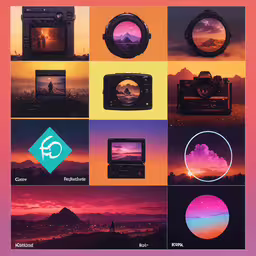 a set of different images with multiple objects in them,the poster shows a variety of photographs on top of each other