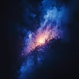 a large field filled with colorful fireworks at night