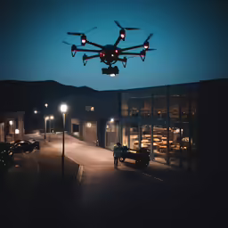 a small model remote control plane in the middle of a road