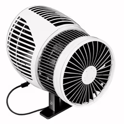 an electric fan with two blades on it