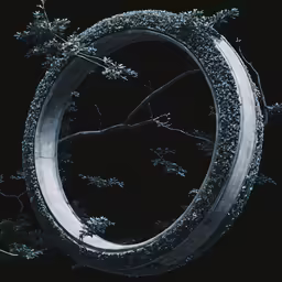 this is the circular tree - lined sculpture in the city