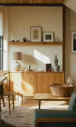 the light from the window illuminates the open space in the living room