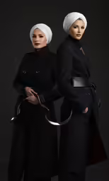 two women in turbans are posing for a photo