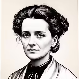 an illustrated portrait of the actress elizabeth miller