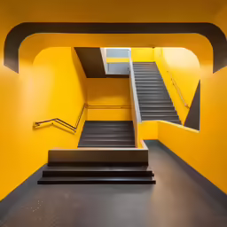 stairs that lead to the first floor and second floor