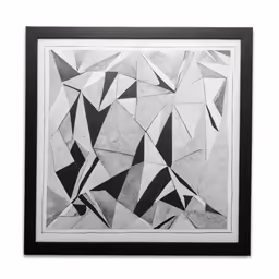 an art work that looks like the image of a black and white painting