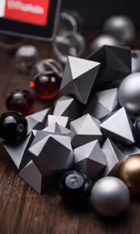 a table that has some balls in it