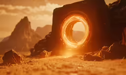 a fire pit is seen behind a tire