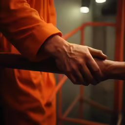 there is a male and female holding hands