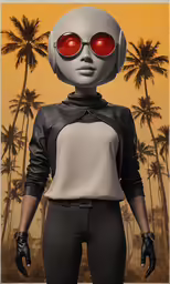 a woman wearing sunglasses and leather jacket