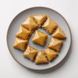 several pieces of ravioli are on a plate