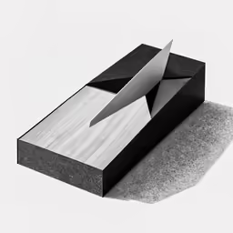 an illustration with a pair of scissors sticking out of the bottom