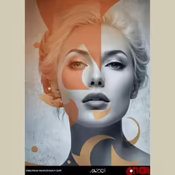 a model with a futuristic make - up is featured for a magazine cover