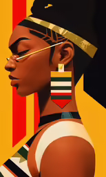 a black girl with an african american look