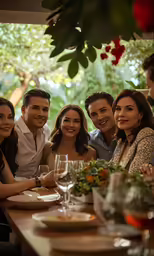 there are many people gathered for this dinner