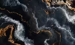 an aerial view of the ocean in earth