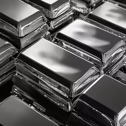 a close up shot of many silver squares