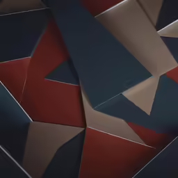 an abstract composition photograph with overlapping triangles