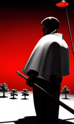 a black and white image of a priest in silhouette