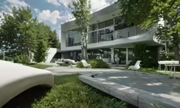 this is a photograph of an outside area of a house