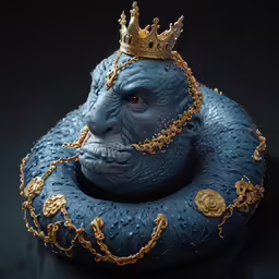 an animal with a crown on its head
