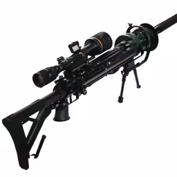 the rifle is open with all of the lights