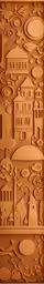 an abstract picture is shown in sepia, with shapes