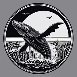an animal jumping up out of the water,the whale is jumping over the waves