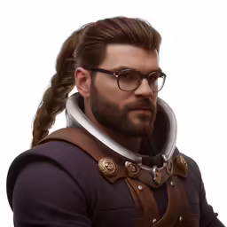 the image shows a man with long hair and glasses