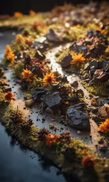 a closeup view of an upside down model