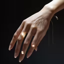 an object of glass with three balls in it