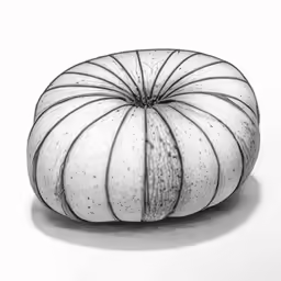 a piece of fruit on a white surface