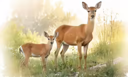 a small animal and an adult are standing